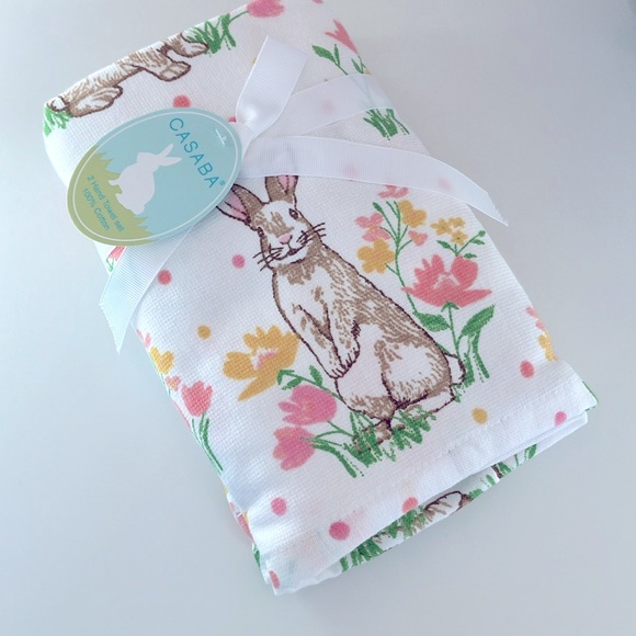 🐇🐣🌷Easter Bunny Hand Kitchen Towels Set of 2 NEW ‼️ - Picture 5 of 6